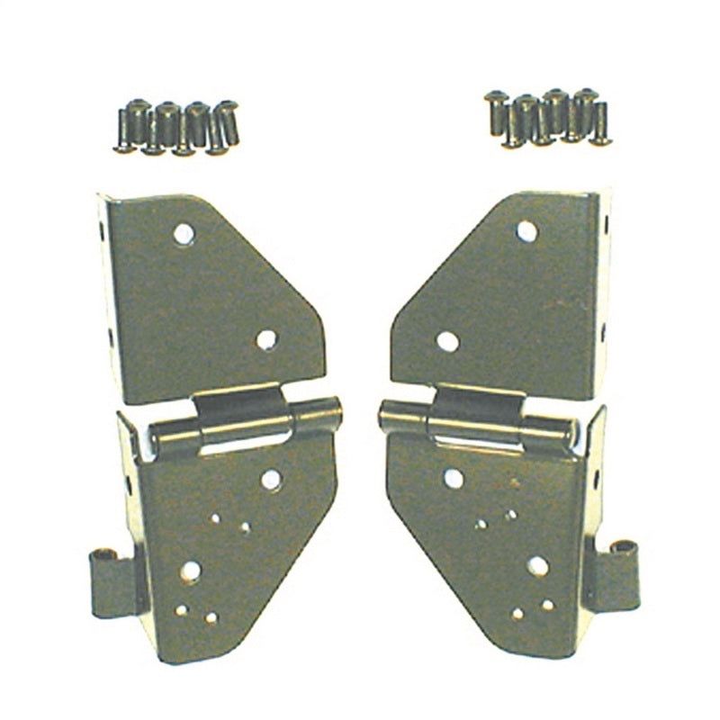 Rugged Ridge 11209.01 - RUG11209.01 - Rugged Ridge 76-86 Jeep CJ / 87-95 Jeep Wrangler YJ Black Windshield Hinges - Shipped in Europe - Tuningsupply.com