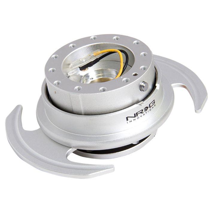 NRG SRK-650SL - NRGSRK-650SL - NRG Quick Release Kit Gen 3.0 - Silver Body / Silver Ring w/Handles - Shipped in Europe - Tuningsupply.com