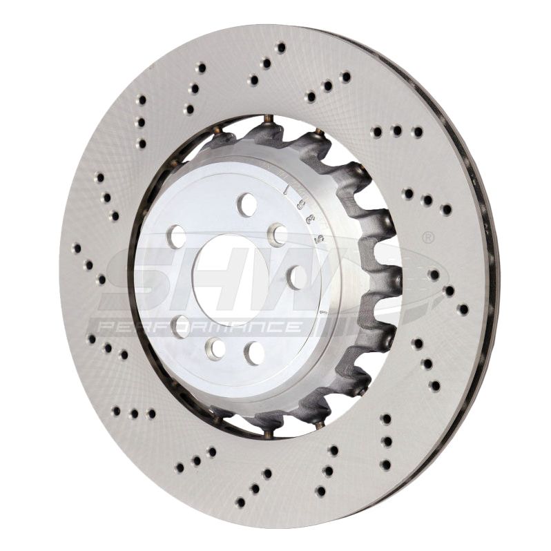 SHW Performance BRL43503 - SHWBRL43503 - SHW 2020+ BMW X3 M 3.0L Left Rear Cross-Drilled Lightweight Brake Rotor (34118054827) - Shipped in Europe - Tuningsupply.com