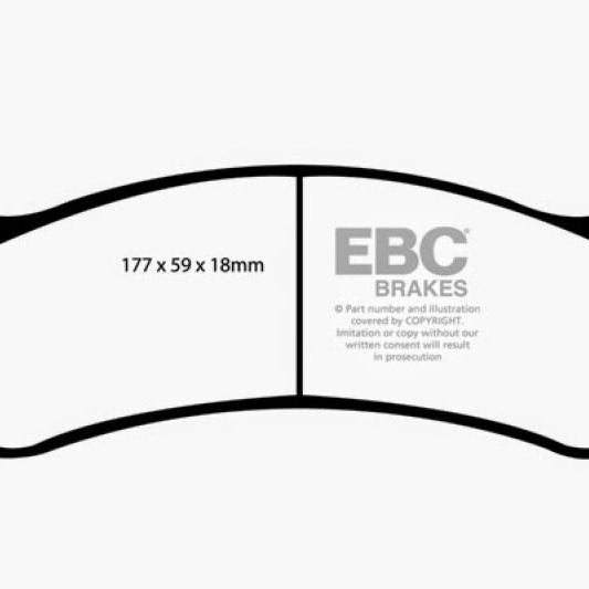 EBC ED91304 - EBCED91304 - EBC 02 Cadillac Escalade 5.3 (Akebono rear caliper) Extra Duty Front Brake Pads - Shipped in Europe - Tuningsupply.com