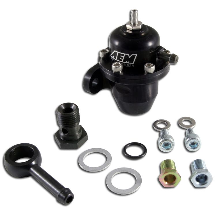 AEM 25-303BK - AEM25-303BK - AEM 86-93 Acura / 95-98 TL / 88-91 Civic/CRX / 92-01 Prelude Black Adjustable Fuel Pressure Regulato - Shipped in Europe - Tuningsupply.com