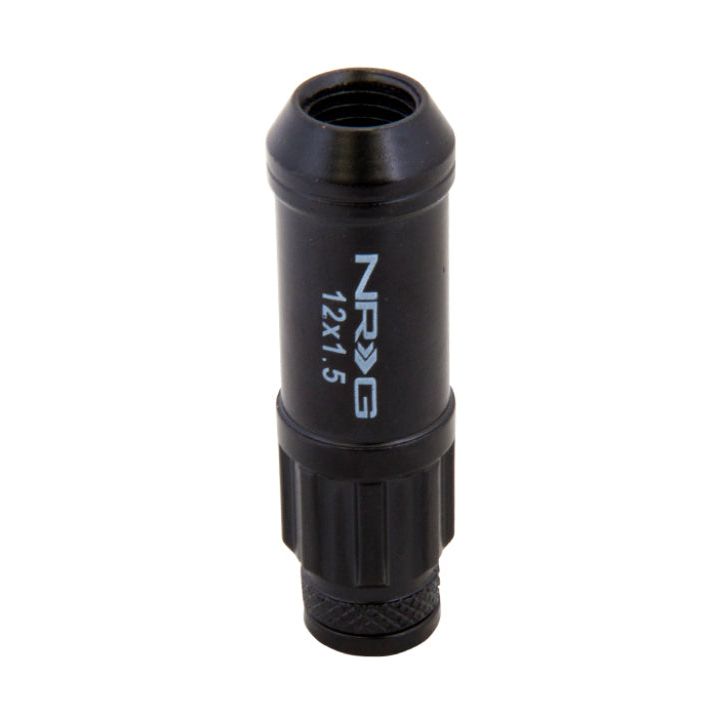 NRG LN-LS700BK-21 - NRGLN-LS700BK-21 - NRG 700 Series M12 X 1.5 Steel Lug Nut w/Dust Cap Cover Set 21 Pc w/Locks & Lock Socket - Black - Shipped in Europe - Tuningsupply.com