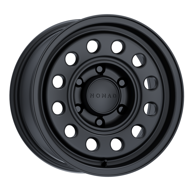 Nomad N501SB-78560-00 - NOMN501SB-78560-00 - Nomad N501SB Convoy 17x8.5in / 6x139.7 BP / 0mm Offset / 106.1mm Bore - Satin Black Wheel - Shipped in Europe - Tuningsupply.com
