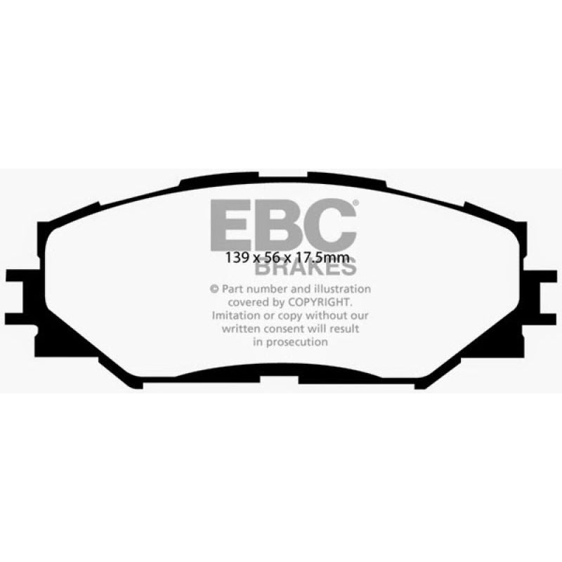 EBC DP21791 - EBCDP21791 - EBC 10-12 Lexus HS250h 2.4 Hybrid Greenstuff Front Brake Pads - Shipped in Europe - Tuningsupply.com