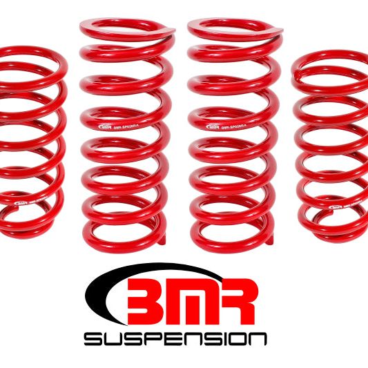 BMR Suspension SP027R - BMRSP027R - BMR 79-04 Fox Mustang Lowering Spring Kit (Set Of 4) - Red - Shipped in Europe - Tuningsupply.com