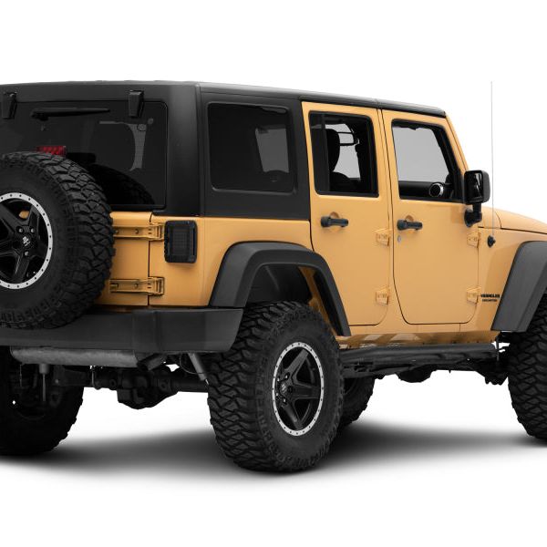 Raxiom J115435 - RAXJ115435 - Raxiom 07-18 Jeep Wrangler JK LED Tail Lights- Black Housing (Smoked Lens) - Shipped in Europe - Tuningsupply.com