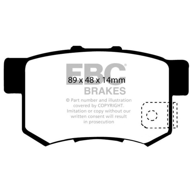 EBC DP41193R - EBCDP41193R - EBC 97 Acura CL 2.2 Yellowstuff Rear Brake Pads - Shipped in Europe - Tuningsupply.com