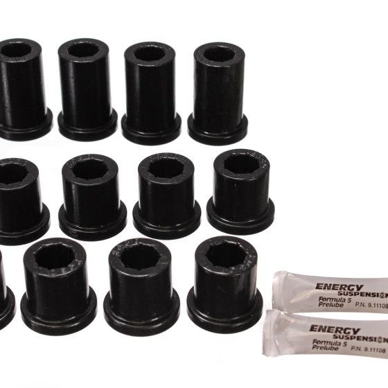 Energy Suspension 8.2102G - ENG8.2102G - Energy Suspension 84-85 Toyota 4Runner 2 & 4WD Black Front Leaf Spring Bushing Set - Shipped in Europe - Tuningsupply.com