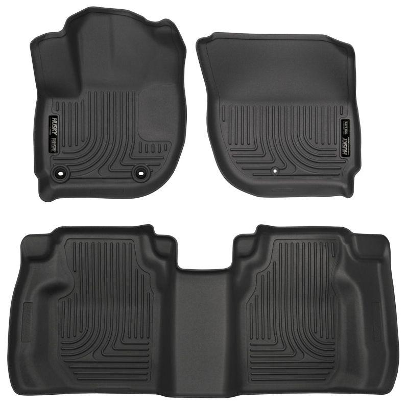 Husky Liners 99491 - HSL99491 - Husky Liners 15 Honda Fit Weatherbeater Black Front and Second Seat Floor Liners - Shipped in Europe - Tuningsupply.com