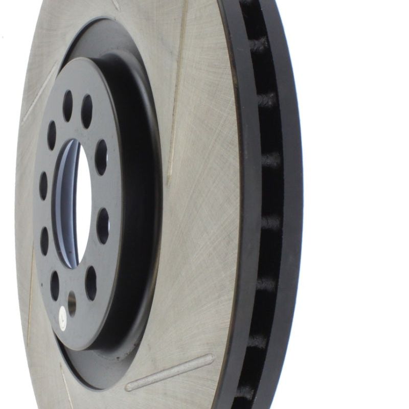 Stoptech 126.33062SL - STO126.33062SL - StopTech Power Slot 3/99-06 Audi TT/00-06 TT Quattro / 03-05 VW Golf GTi Left Front Slotted Rotor - Shipped in Europe - Tuningsupply.com