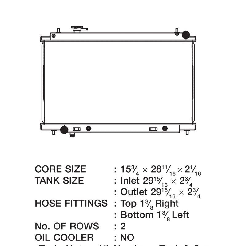 CSF 3329 - CSF3329 - CSF 03-06 Nissan 350Z Radiator - Shipped in Europe - Tuningsupply.com