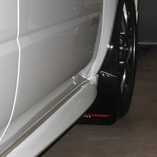 Rally Armor MF1-UR-BLK/RD - RALMF1-UR-BLK/RD - Rally Armor 02-07 Subaru WRX/STI/RS/2.5i (Wagons Req. Mod.) Black UR Mud Flap w/Red Logo - Shipped in Europe - Tuningsupply.com