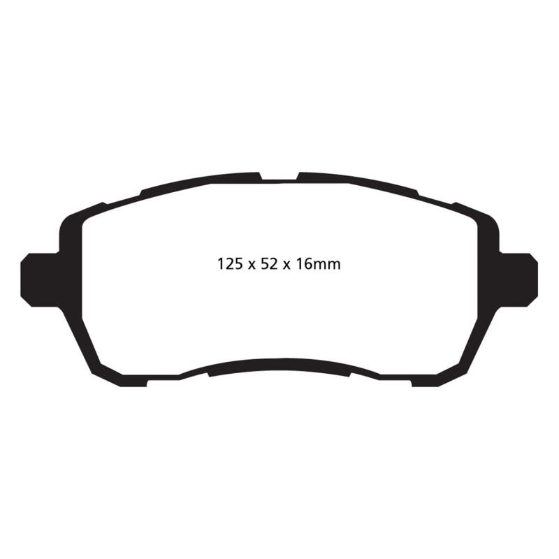 EBC DP42002R - EBCDP42002R - EBC 10+ Ford Fiesta 1.6L (Excl ST) Yellowstuff Front Brake Pads - Shipped in Europe - Tuningsupply.com