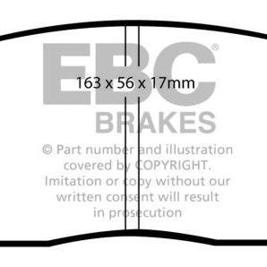 EBC DP51740NDX - EBCDP51740NDX - EBC 05-10 Ford Mustang 4.0 Bluestuff Front Brake Pads - Shipped in Europe - Tuningsupply.com