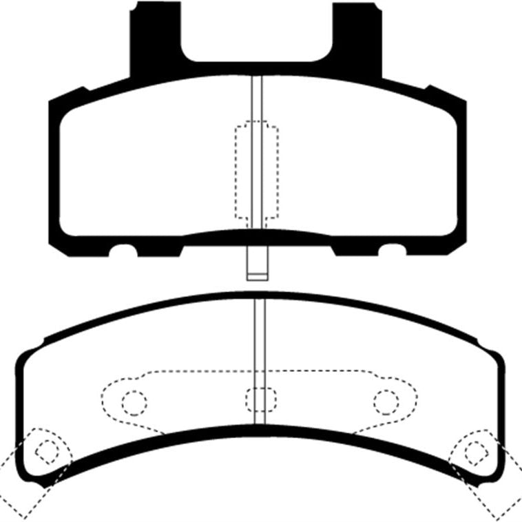 EBC DP41273R - EBCDP41273R - EBC 97-99 Cadillac Deville 4.6 (Rear Drums) Yellowstuff Front Brake Pads - Shipped in Europe - Tuningsupply.com