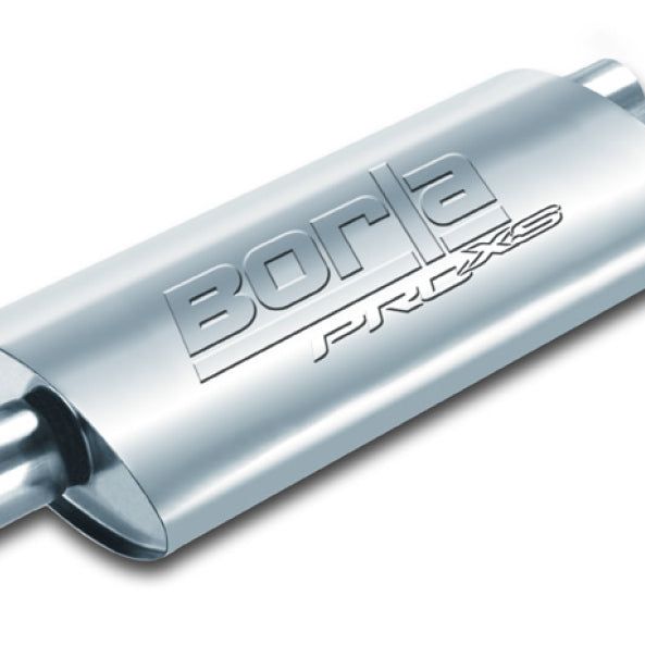 Borla 400487 - BOR400487 - Borla Universal Center/Dual Oval 3in In / 2.5in Out 19in x 4in x 9.5in Notched PRO-XS Muffler - Shipped in Europe - Tuningsupply.com