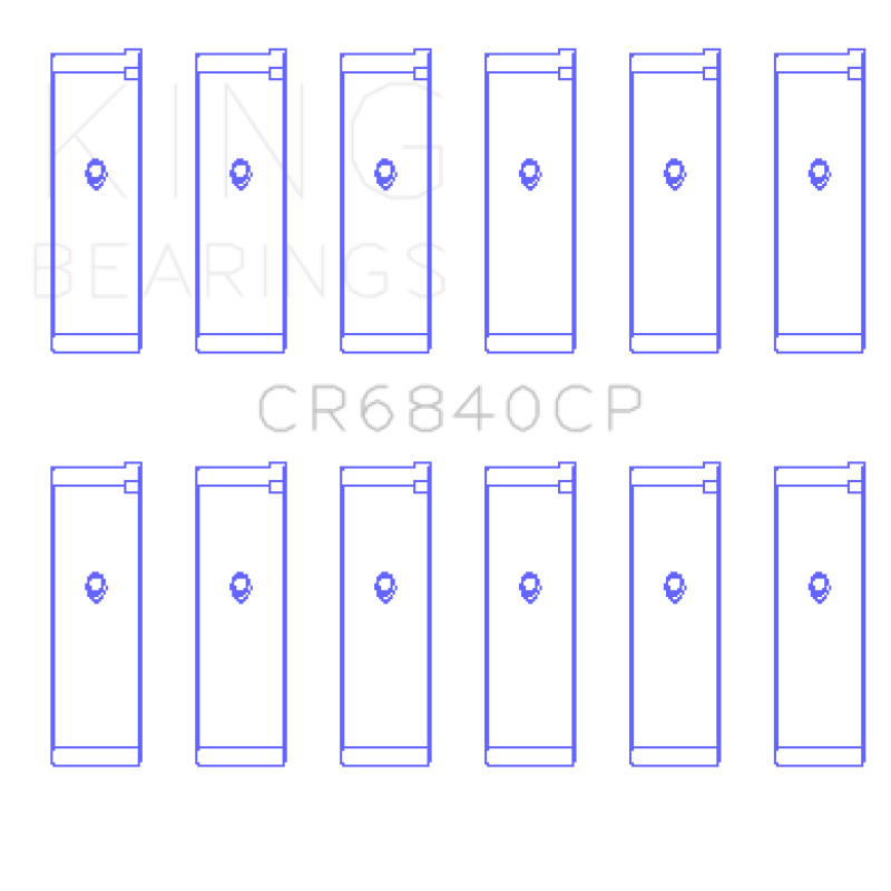 King Engine Bearings GCR6840CP - KINGCR6840CP - King Engine Bearings 05-12 Nissan VQ40DE 6 Cyl Rod Bearing Set - Size STD - Shipped in Europe - Tuningsupply.com