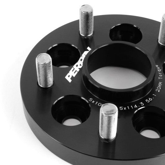 Perrin Performance PSP-WHL-220BK - PERPSP-WHL-220BK - PERRIN Subaru/Toyota/Scion 20mm Wheel Adapter (Bolt-On Type) 5x100 to 5x114.3 w/56mm Hub - Pair - Shipped in Europe - Tuningsupply.com