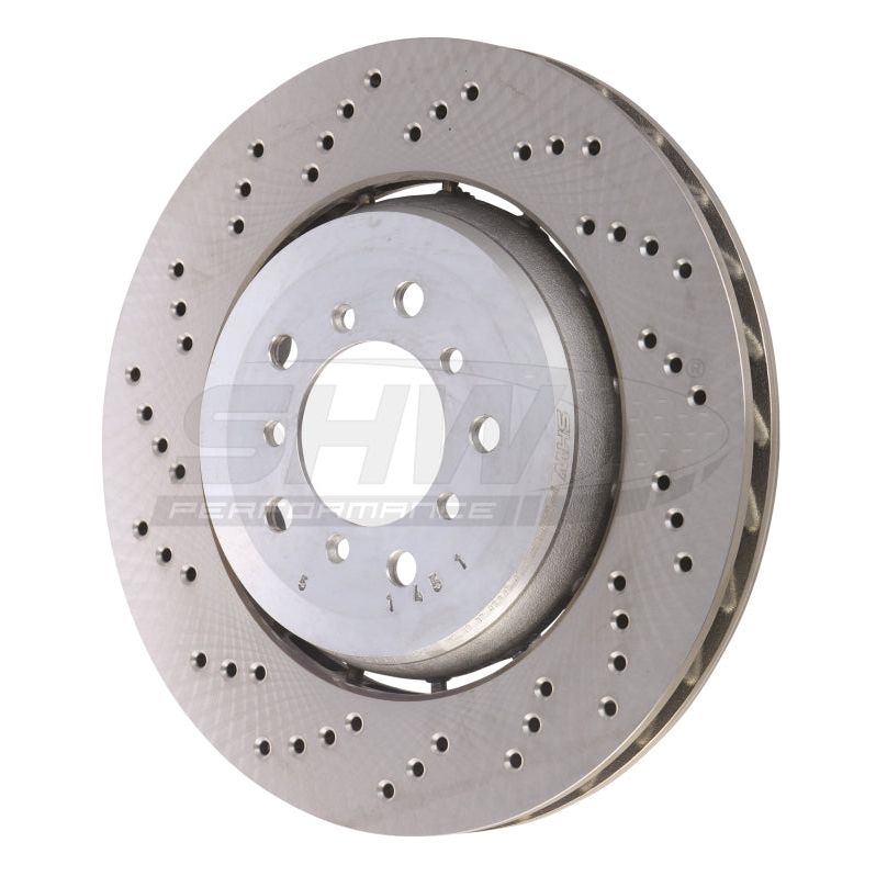SHW Performance BFL44451 - SHWBFL44451 - SHW 05-06 BMW M3 3.2L Left Front Cross-Drilled Lightweight Brake Rotor (34112282445) - Shipped in Europe - Tuningsupply.com