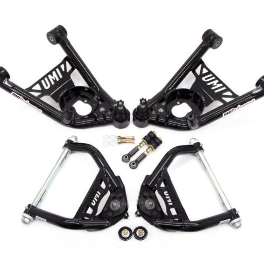 UMI Performance 403133-B - UMI403133-B - UMI Performance 64-72 GM A-Body Tubular Upper & Lower Front A-Arm Kit - Black - Shipped in Europe - Tuningsupply.com