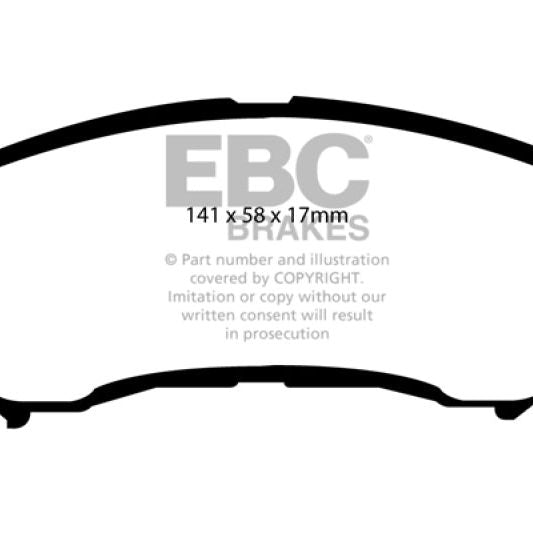 EBC DP41954R - EBCDP41954R - EBC 14+ Nissan Juke 1.6 Turbo Nismo RS Yellowstuff Front Brake Pads - Shipped in Europe - Tuningsupply.com