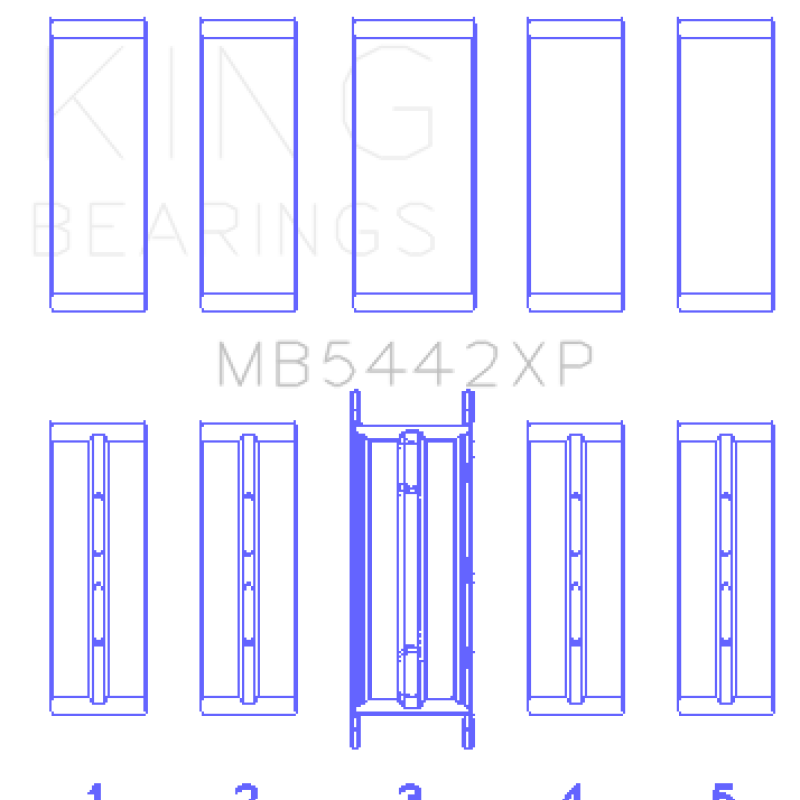 King Engine Bearings GMB5442XP0.25 - KINGMB5442XP0.25 - King 07-09 Mazdaspeed 3 L3-VDT MZR DISI (t) Duratec High Performance Main Bearing Set - Size +0.25mm - Shipped in Europe - Tuningsupply.com