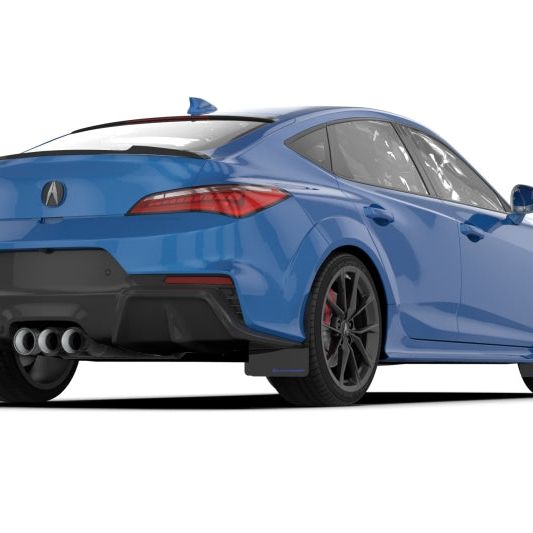 Rally Armor MF109-UR-BLK-DGRY - RALMF109-UR-BLK-DGRY - Rally Armor 23-25 Acura Integra A-Spec Black UR Mud Flap W/Dark Grey Logo (No Drill Req) - Shipped in Europe - Tuningsupply.com