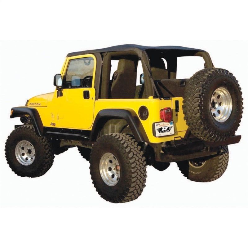 Rampage 109535 - RAM109535 - Rampage 1997-2006 Jeep Wrangler(TJ) Excludes LJ Unlimited Frameless Soft Top Kit - Black Diamond - Shipped in Europe - Tuningsupply.com