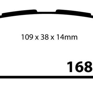 EBC DP41687R - EBCDP41687R - EBC 04-06 Saab 9-2X 2.0 Turbo Yellowstuff Rear Brake Pads - Shipped in Europe - Tuningsupply.com