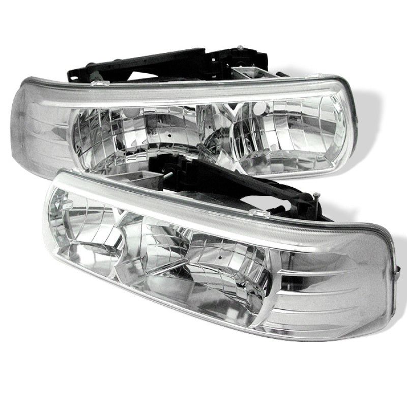 SPYDER 5012487 - SPY5012487 - Spyder Chevy Silverado 1500/2500 99-02 Crystal Headlights Chrome HD-YD-CSIL99-C - Shipped in Europe - Tuningsupply.com