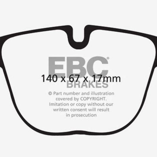 EBC DP32008C - EBCDP32008C - EBC 10+ BMW X5M 4.4 Twin Turbo Redstuff Rear Brake Pads - Shipped in Europe - Tuningsupply.com