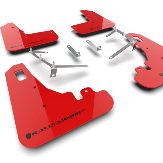 Rally Armor MF99-UR-RD-BLK - RALMF99-UR-RD-BLK - Rally Armor 22-25 Subaru BRZ / Toyota GR86 Red UR Mud Flap w/Black Logo - Shipped in Europe - Tuningsupply.com