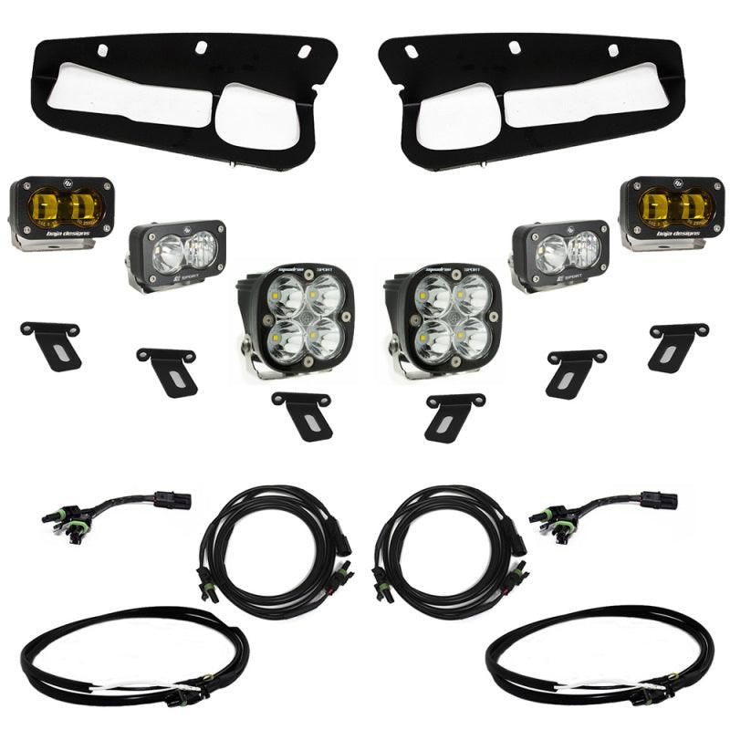Baja Designs 448178UP - BAJ448178UP - Baja Designs 21-22 Ford Bronco w/Steel Bumper S2 SAE Sportsmen Fog Pkt Light Kit w/Upfitter - Amber - Shipped in Europe - Tuningsupply.com