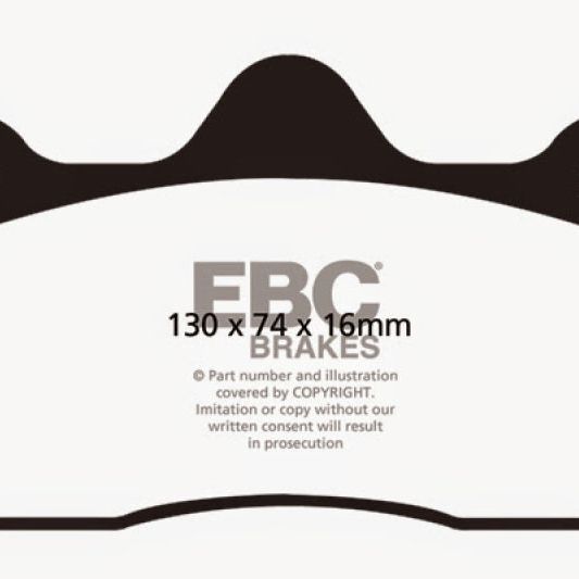 EBC DP4060R - EBCDP4060R - EBC 10+ Lotus Evora 3.5 Yellowstuff Rear Brake Pads - Shipped in Europe - Tuningsupply.com