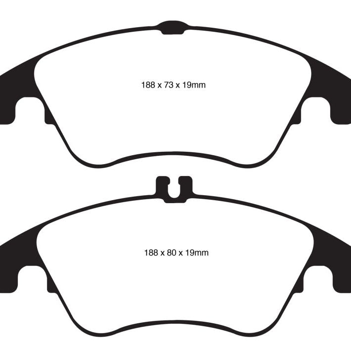 EBC DP41991R - EBCDP41991R - EBC 12+ Mercedes-Benz C250 Coupe 1.8 Turbo Sport Edition Yellowstuff Front Brake Pads - Shipped in Europe - Tuningsupply.com