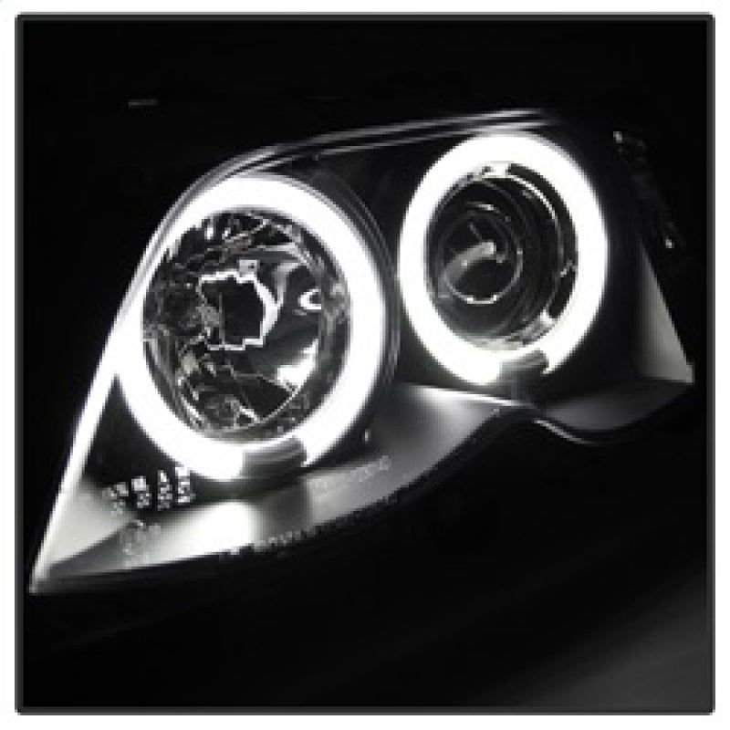SPYDER 5042415 - SPY5042415 - Spyder BMW E46 3-Series 02-05 4DR Projector Headlights 1PC LED Halo Blk PRO-YD-BMWE4602-4D-AM-BK - Shipped in Europe - Tuningsupply.com