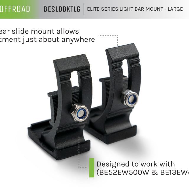 DV8 Offroad BESLDBKTLG - DVEBESLDBKTLG - DV8 Offroad Elite Series Light Bar Mount - Large - Shipped in Europe - Tuningsupply.com