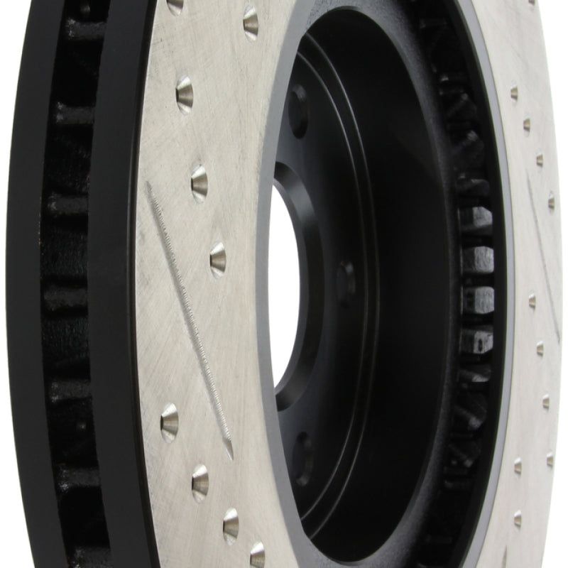 Stoptech 127.42100L - STO127.42100L - StopTech Infiniti G37 / Nissan 370Z SportStop Slotted & Drilled Front Left Rotor - Shipped in Europe - Tuningsupply.com