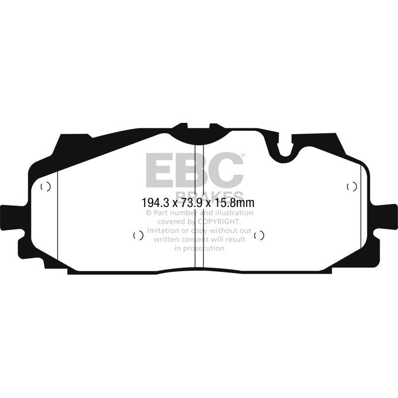 EBC DP42277R - EBCDP42277R - EBC 17-24 Audi RS4 2.9TT / 21-24 Audi RS3 2.5T Yellowstuff Front Brake Pads - Shipped in Europe - Tuningsupply.com