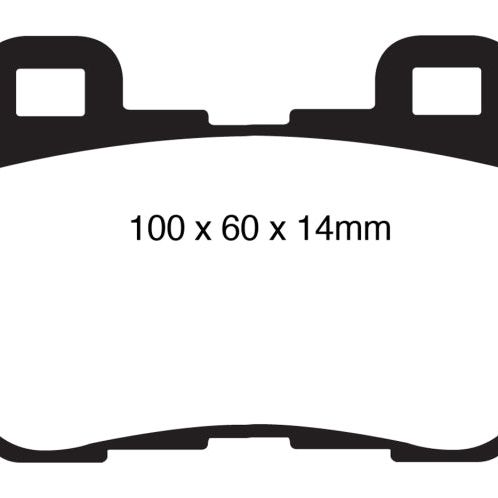 EBC DP41824R - EBCDP41824R - EBC 08-13 Infiniti FX50 5.0 Yellowstuff Rear Brake Pads - Shipped in Europe - Tuningsupply.com