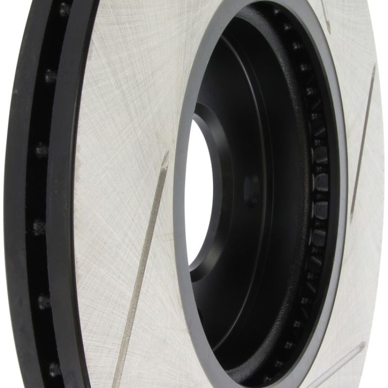 Stoptech 126.61110SR - STO126.61110SR - StopTech 2014 Ford Fiesta Right Front Disc Slotted Brake Rotor - Shipped in Europe - Tuningsupply.com