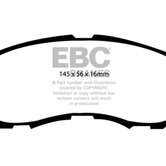 EBC DP41614R - EBCDP41614R - EBC 11-14 Chrysler 200 2.4 Yellowstuff Front Brake Pads - Shipped in Europe - Tuningsupply.com