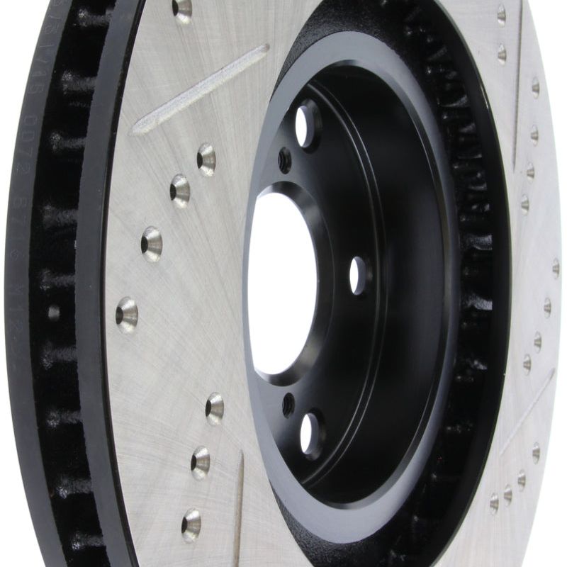 Stoptech 127.44104R - STO127.44104R - StopTech 5/93-98 Toyota Supra Turbo Right Front Slotted & Drilled Rotor - Shipped in Europe - Tuningsupply.com