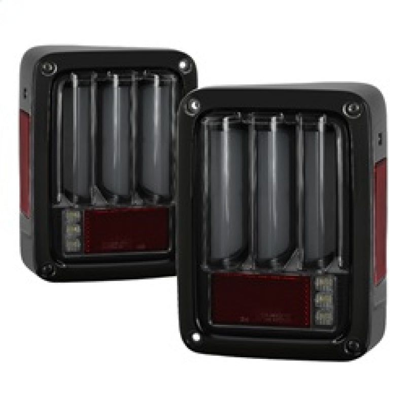 SPYDER 5084781 - SPY5084781 - Spyder 07-16 Jeep Wrangler Version 2 Light Bar LED Tail Lights - Smoke (ALT-YD-JWA07V2-LBLED-BSM) - Shipped in Europe - Tuningsupply.com