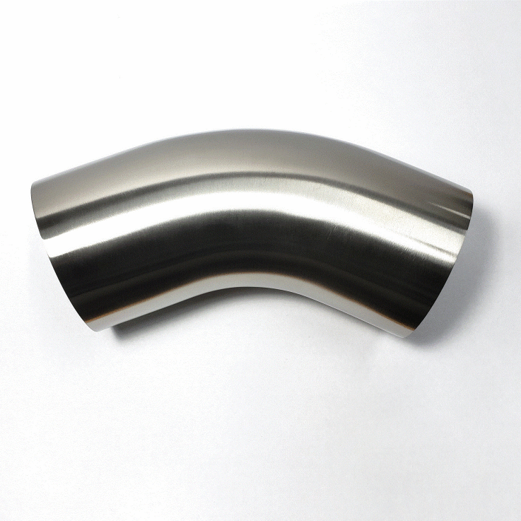 Stainless Bros 601-07626-4150 - STB601-07626-4150 - Stainless Bros 3in Diameter 1.5D / 4.5in CLR 45 Degree Bend Leg Mandrel Bend - Shipped in Europe - Tuningsupply.com