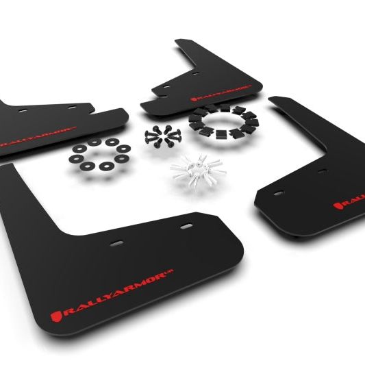 Rally Armor MF72-UR-BLK/RD - RALMF72-UR-BLK/RD - Rally Armor 20-26 Tesla Model Y, Juniper Y Black UR Mud Flap w/Red Logo - Shipped in Europe - Tuningsupply.com