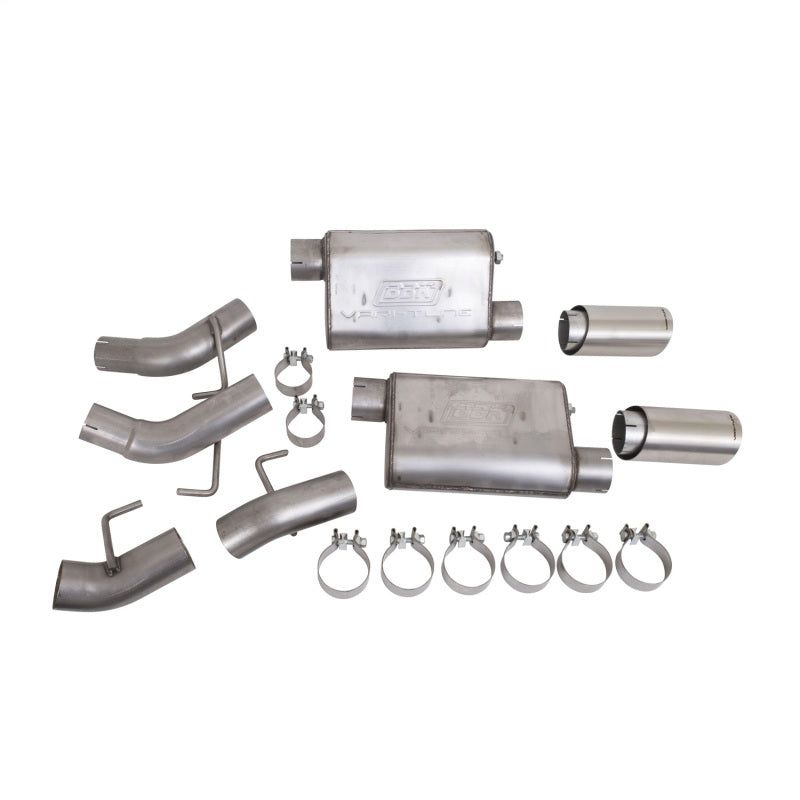 BBK 41065 - BBK41065 - BBK Vari-Tune Axle Back Exhaust Kit 2 Adjustable Performance Mufflers 2-3/4 Pipe 4 in. Tips - Shipped in Europe - Tuningsupply.com