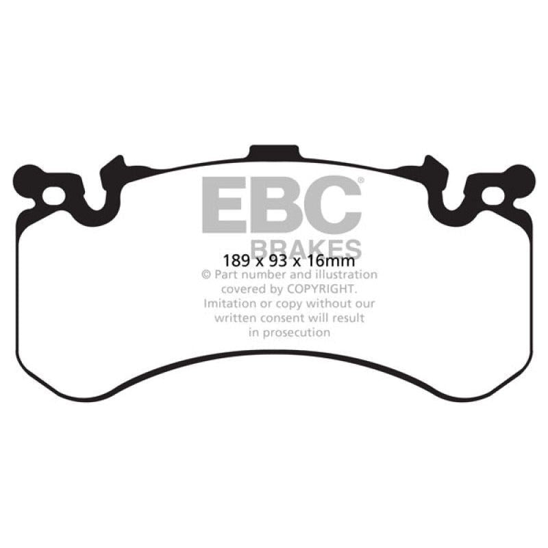 EBC DP32158C - EBCDP32158C - EBC 11+ Audi A8 Quattro 6.3 (Cast Iron Rotors) Redstuff Front Brake Pads - Shipped in Europe - Tuningsupply.com
