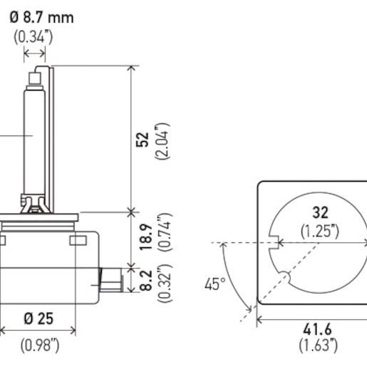 Hella LAD1S 5000 K - HELLAD1S 5000 K - Hella Xenon D1S Bulb PK32d-2 85V 35W 5000k - Shipped in Europe - Tuningsupply.com