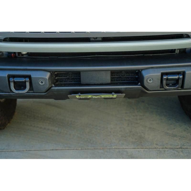 DV8 Offroad LPBR-05 - DVELPBR-05 - DV8 Offroad 2021 Ford Bronco Capable Bumper Slanted Front License Plate Mount - Shipped in Europe - Tuningsupply.com